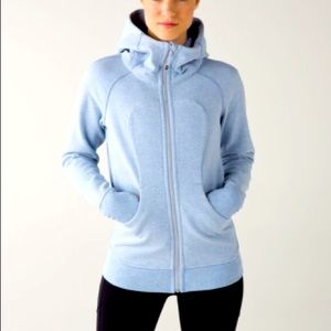 Lululemon scuba hoodie zip up light blue
